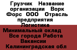 Грузчик › Название организации ­ Ворк Форс, ООО › Отрасль предприятия ­ Логистика › Минимальный оклад ­ 1 - Все города Работа » Вакансии   . Калининградская обл.,Советск г.